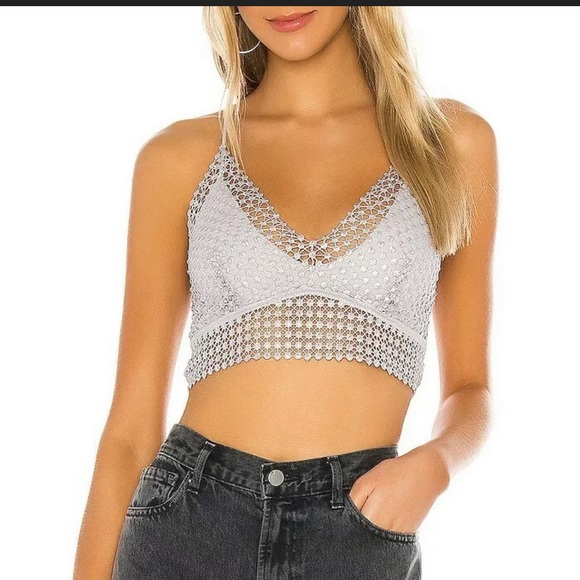 New Free People Constellation Soft Silver Color Bra XS Bundle 2 pcs Extra small - Picture 1 of 11